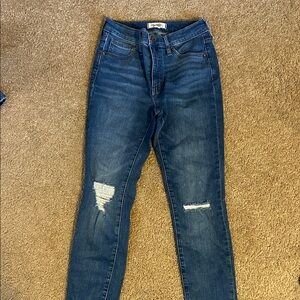 Madewell Women's Distressed Skinny Jeans in Blue